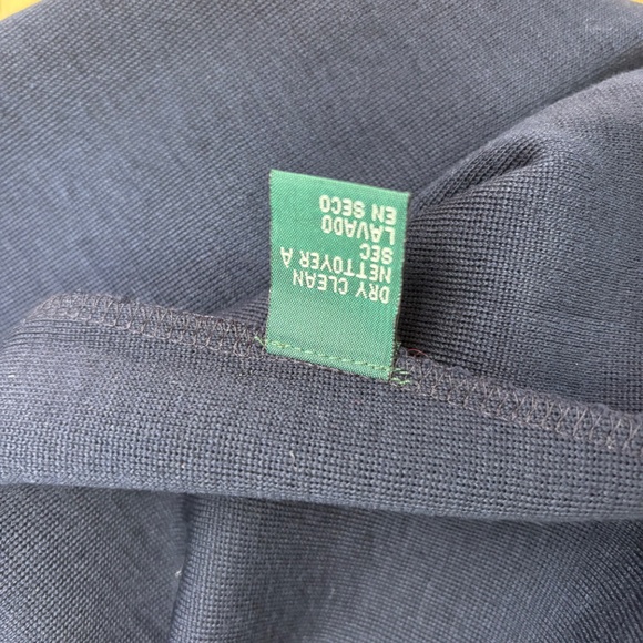 Vintage Lauren Ralph Lauren Wool Skirt NWT Sz S Elastic Waist Navy Preppy 90s - Picture 4 of 7